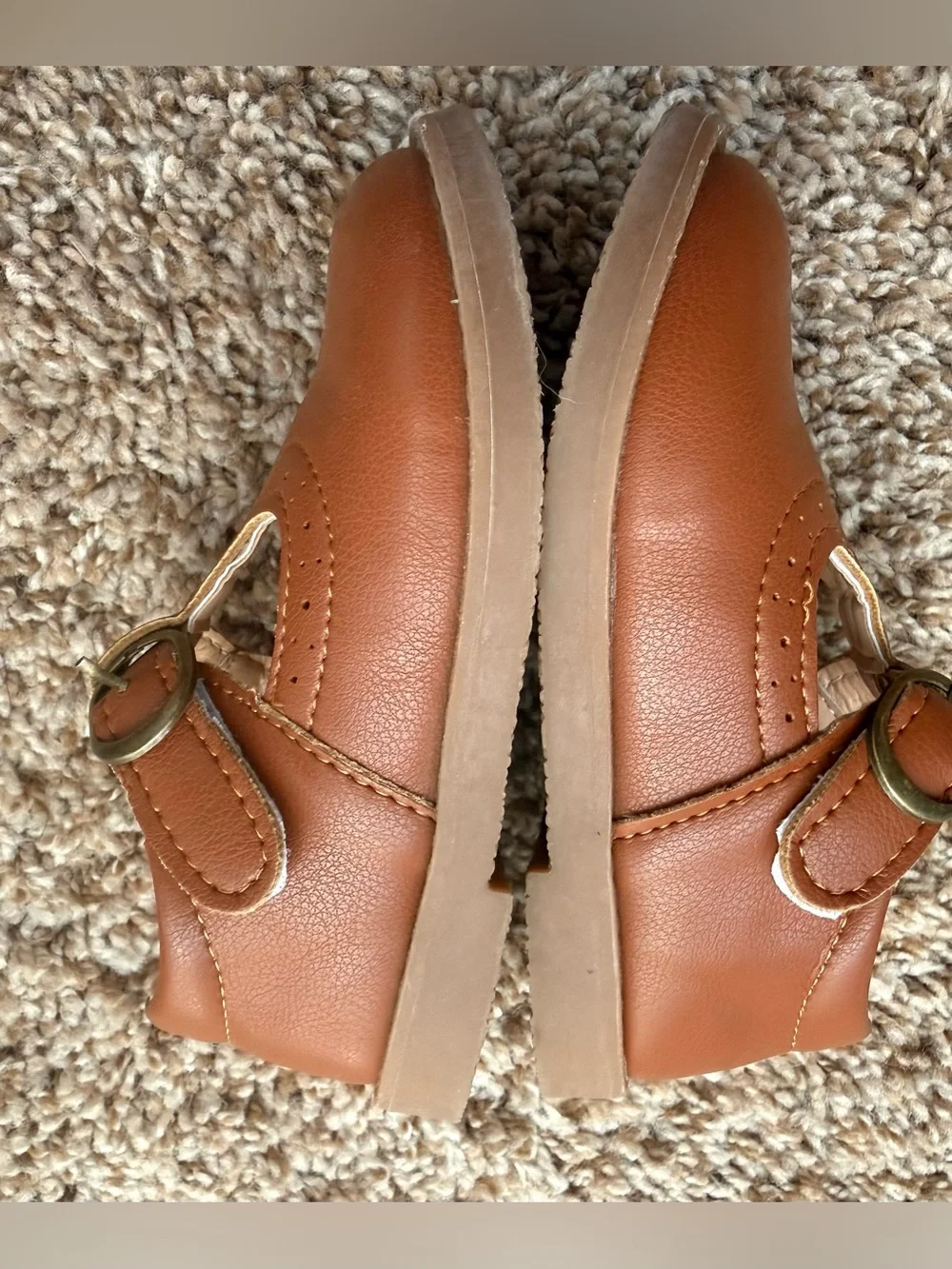 DADAWEN MG Baby Brown T-Strap Mary Jane Dress Shoes Size 7 Toddler EU 24